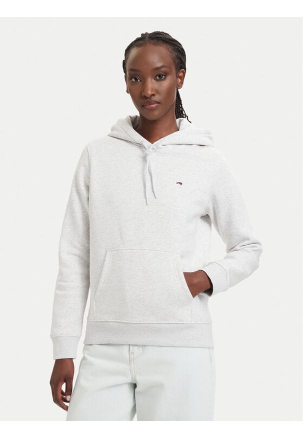 Tommy Jeans Bluza Flag DW0DW19958 Szary jasny Regular Fit. Kolor: szary. Materiał: bawełna
