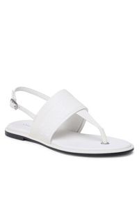 Calvin Klein Sandały Almond Tp Sandal HW0HW01536 Écru. Materiał: skóra