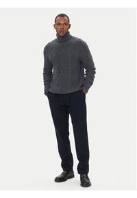 TOMMY HILFIGER - Tommy Hilfiger Golf MW0MW40914 Szary Regular Fit. Typ kołnierza: golf. Kolor: szary. Materiał: wełna