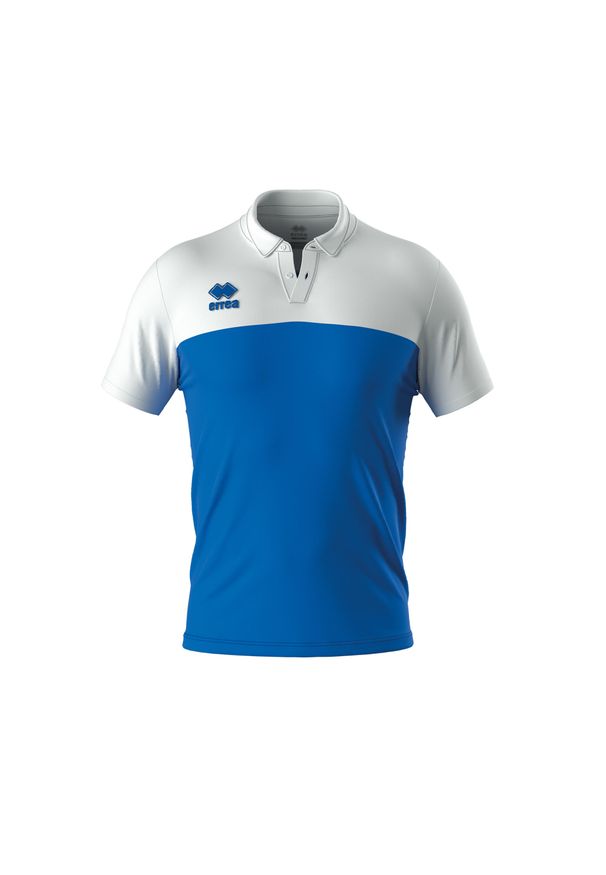 ERREA - Koszulka polo dla dzieci Errea Bob. Typ kołnierza: polo. Kolor: biały, niebieski, wielokolorowy. Styl: sportowy