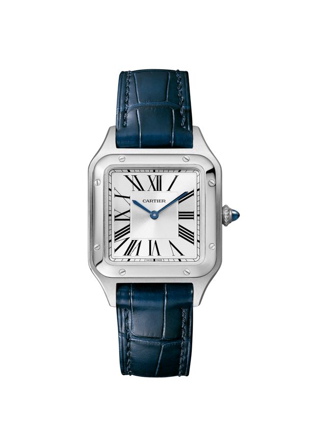 Cartier - CARTIER ZEGAREK Santos-Dumont WSSA0023. Materiał: koronka, skóra, syntetyk. Styl: klasyczny, casual