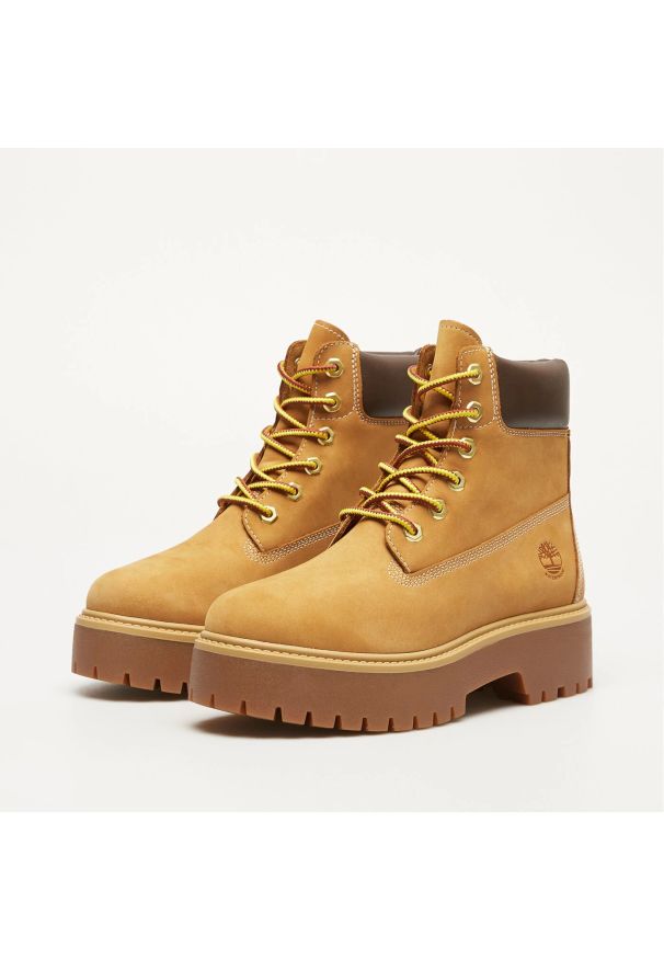 Trapery damskie Timberland STONE STREET 6 INCH BOOTS. Okazja: do pracy, na co dzień, na spacer. Kolor: brązowy. Styl: street