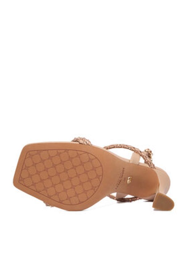 Nine West Sandały EO-LS95066-25 Różowy. Kolor: różowy. Materiał: skóra