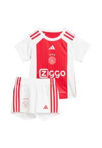 Adidas - Zestaw podstawowy Ajax Amsterdam 23/24 Kids. Kolor: biały, wielokolorowy, czerwony. Materiał: materiał #1