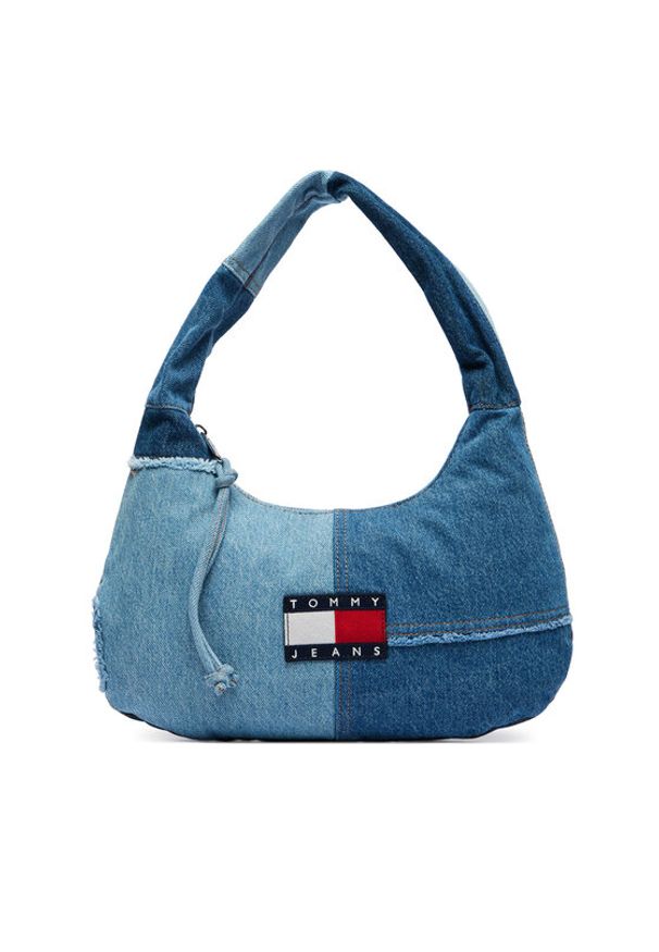 Tommy Jeans Torebka Tjw Denim Patchwork Shoulder Bag AW0AW18471 Niebieski. Kolor: niebieski