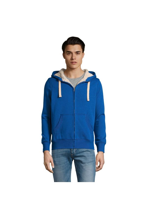 SOL'S - Kurtka Dla Dorosłych Unisex Sherpa Zapinana Na Zamek Błyskawiczny. Kolor: niebieski. Sport: turystyka piesza