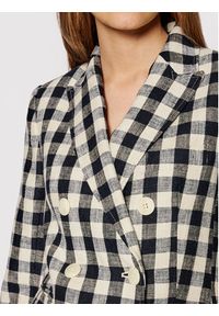 Tory Burch Marynarka Linen Gingham Blazer 79846 Kolorowy Regular Fit. Materiał: len. Wzór: kolorowy