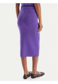 Pinko - PINKO Spódnica midi 105489 A2Q9 W21 Fioletowy Regular Fit. Kolor: fioletowy. Materiał: wełna #5