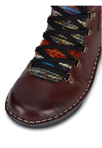 Rieker Trzewiki 73343-35 Bordowy. Kolor: czerwony. Materiał: skóra #6