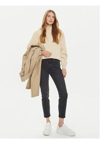 TOMMY HILFIGER - Tommy Hilfiger Bluza WW0WW41245 Beżowy Relaxed Fit. Kolor: beżowy. Materiał: syntetyk