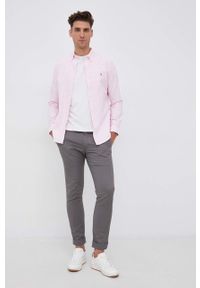 Polo Ralph Lauren Koszula bawełniana męska kolor różowy slim z kołnierzykiem button-down. Typ kołnierza: button down, polo. Kolor: różowy. Materiał: bawełna. Długość: długie #2