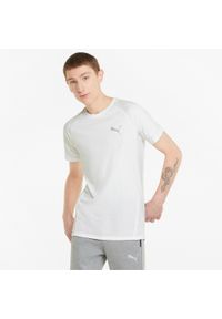 Koszulka Puma Evostripe. Kolor: biały. Materiał: materiał. Sport: fitness