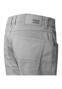 Lekkie, Bawełniane Spodnie - Wiosna, Lato - Pako Jeans - Szare. Kolor: szary. Materiał: elastan, bawełna. Sezon: wiosna, lato #6