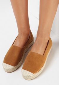 Born2be - Ciemnobeżowe Espadryle Zdobione Plecionką Thaxie. Okazja: na co dzień. Kolor: beżowy. Materiał: len. Wzór: aplikacja. Sezon: lato. Styl: boho, elegancki, casual #4