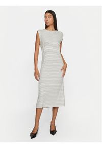 Vila Sukienka codzienna Lumira 14097196 Écru Regular Fit. Okazja: na co dzień. Materiał: wiskoza. Typ sukienki: proste. Styl: casual