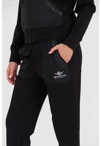 Aeronautica Militare - AERONAUTICA MILITARE Czarne spodnie dresowe Pantalone Flepa. Kolor: czarny. Materiał: dresówka #7