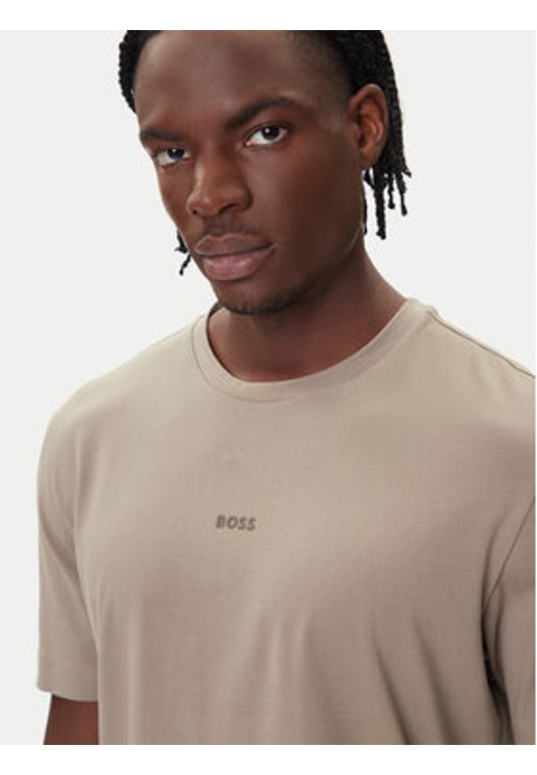 BOSS T-Shirt Tchup 50473278 Beżowy Relaxed Fit. Kolor: beżowy. Materiał: bawełna