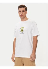 DC T-Shirt Lucky Hand Hss ADYZT05366 Biały Regular Fit. Kolor: biały. Materiał: bawełna