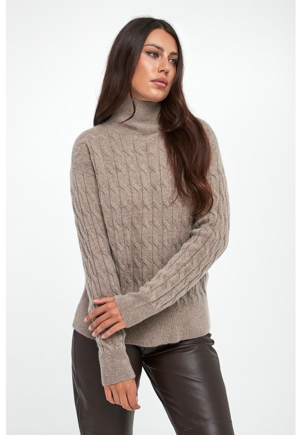 Marella Sport - Sweter damski wełniany Aereo MARELLA SPORT. Materiał: wełna. Styl: sportowy