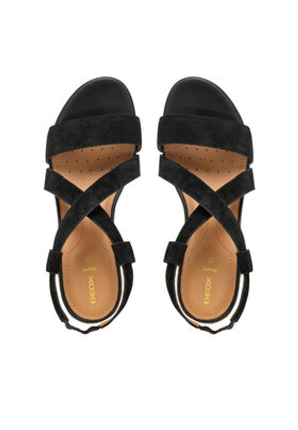 Geox Espadryle D Ischia Corda D55HHA 00022 C9999 Czarny. Kolor: czarny. Materiał: zamsz, skóra