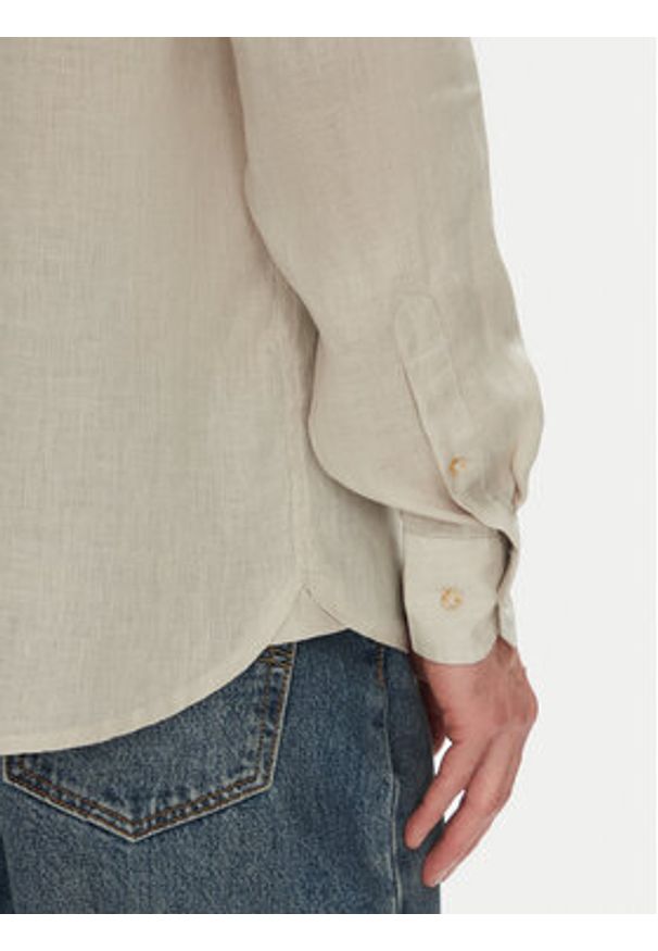 Liu Jo Koszula QA5097 T4359 44500 Beżowy Regular Fit. Kolor: beżowy. Materiał: len