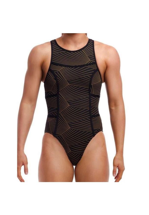 FUNKITA - Strój pływacki Funkita Gold Weaver Hi Flyer zapinany na suwak. Kolor: czarny