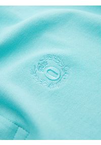 Ombre Clothing - Męska koszulka polo jednokolorowa BASIC z dzianiny pique - miętowa V18 OM-POBS-0100 - XL. Okazja: na co dzień. Typ kołnierza: polo. Kolor: miętowy. Materiał: dzianina. Wzór: aplikacja, jednolity, haft. Sezon: lato, wiosna. Styl: sportowy, wizytowy, klasyczny, casual #5