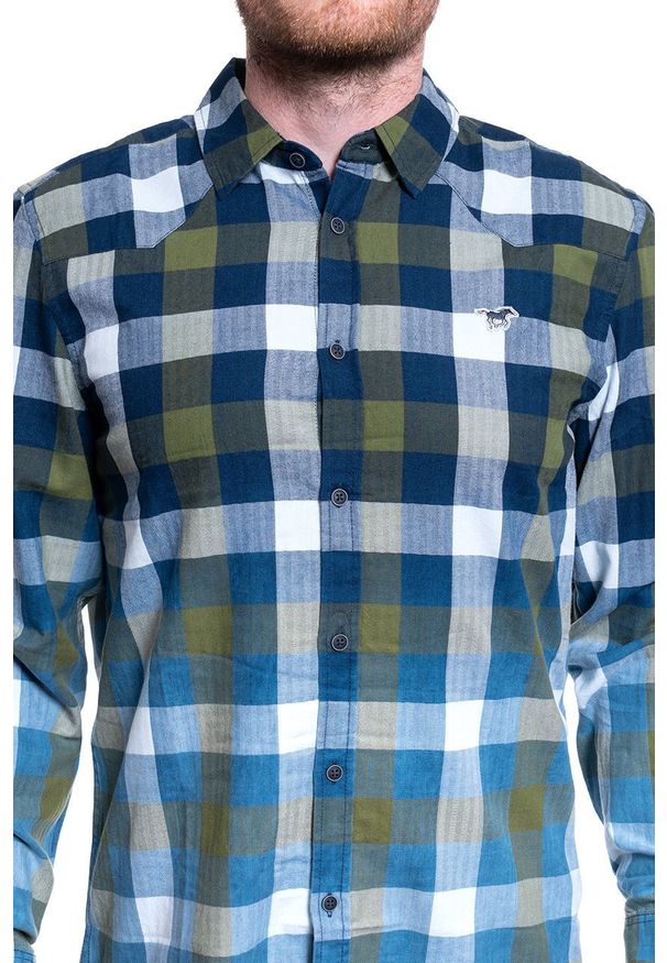Mustang - MĘSKA KOSZULA MATERIAŁOWA MUSTANG CASPER FADE WASH 1009894 11796. Materiał: materiał