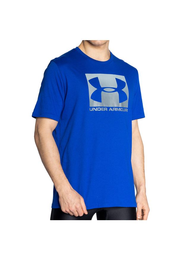 Koszulka treningowa męska Under Armour Boxed Sportstyle Ss. Kolor: niebieski, wielokolorowy, szary