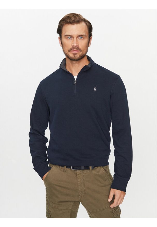 Polo Ralph Lauren Sweter 710812963003 Granatowy Regular Fit. Typ kołnierza: polo. Kolor: niebieski. Materiał: bawełna