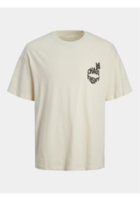 Jack & Jones - Jack&Jones T-Shirt Jorfrutti 12256926 Écru Wide Fit. Materiał: bawełna