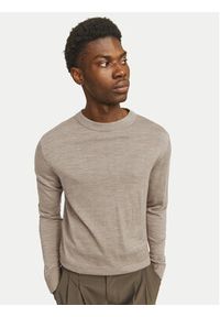 Jack & Jones - Jack&Jones Sweter Merino 12216817 Szary Regular Fit. Kolor: szary. Materiał: wełna #4