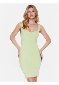 Guess Sukienka dzianinowa Mirage Anise W2YK0C Z2XY0 Zielony Slim Fit. Kolor: zielony. Materiał: dzianina, wiskoza