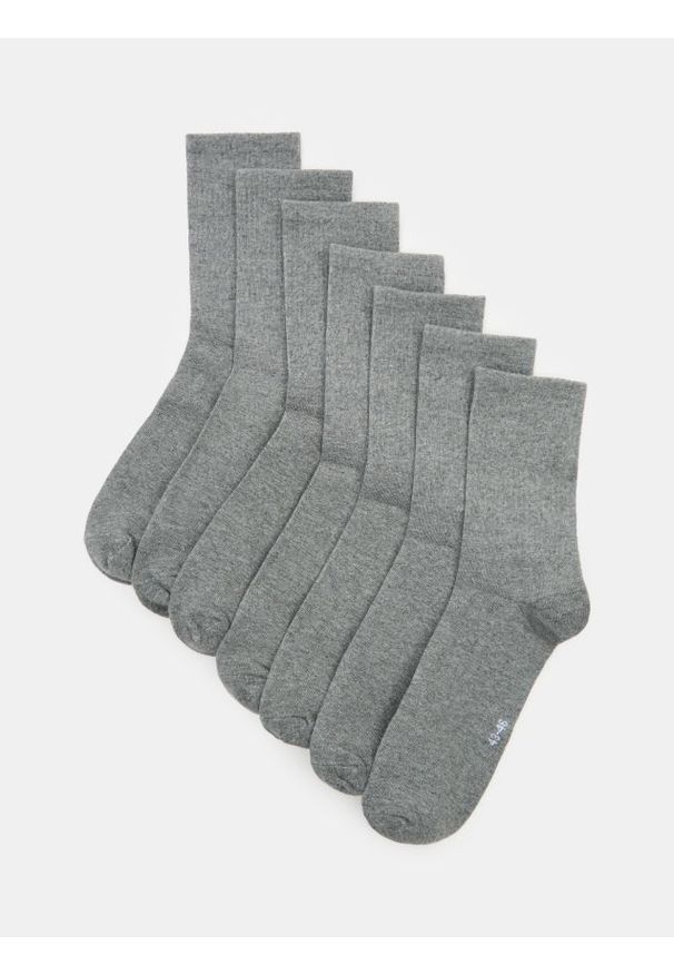 Sinsay - Długie skarpetki OEKO-TEX 7 pack - szary. Kolor: szary