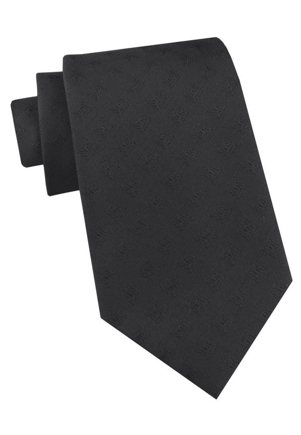 Krawat Męski - Angelo di Monti - Jednokolorowy, Czarny. Kolor: czarny. Materiał: tkanina. Styl: elegancki, wizytowy