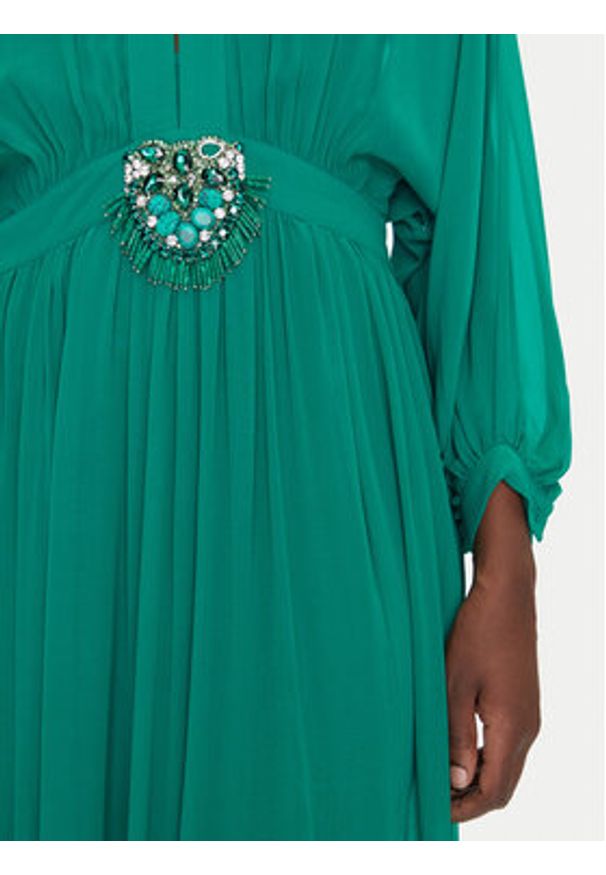 Luisa Spagnoli Sukienka wieczorowa Paiolo 541815 Zielony Regular Fit. Kolor: zielony. Materiał: wiskoza. Styl: wizytowy