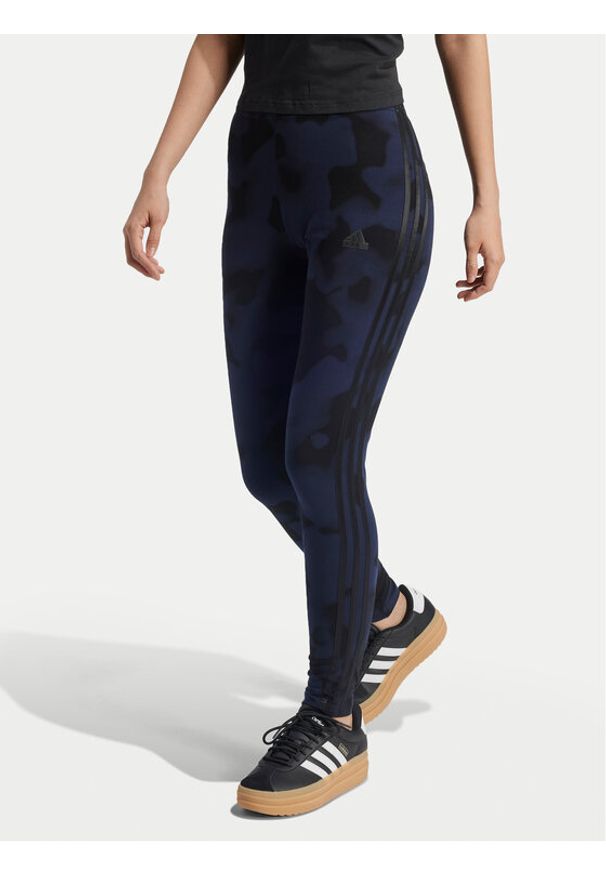 Adidas - adidas Legginsy Future Icons 3-Stripes IW7713 Granatowy Slim Fit. Kolor: niebieski. Materiał: bawełna
