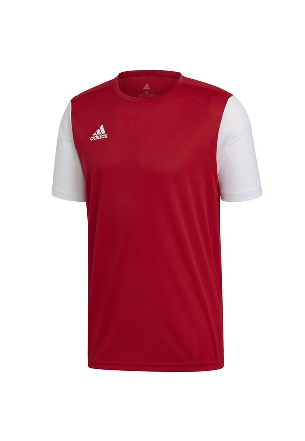 Adidas - Koszulka piłkarska adidas Estro 19 JSY. Kolor: biały, czerwony, wielokolorowy. Materiał: jersey. Sport: piłka nożna