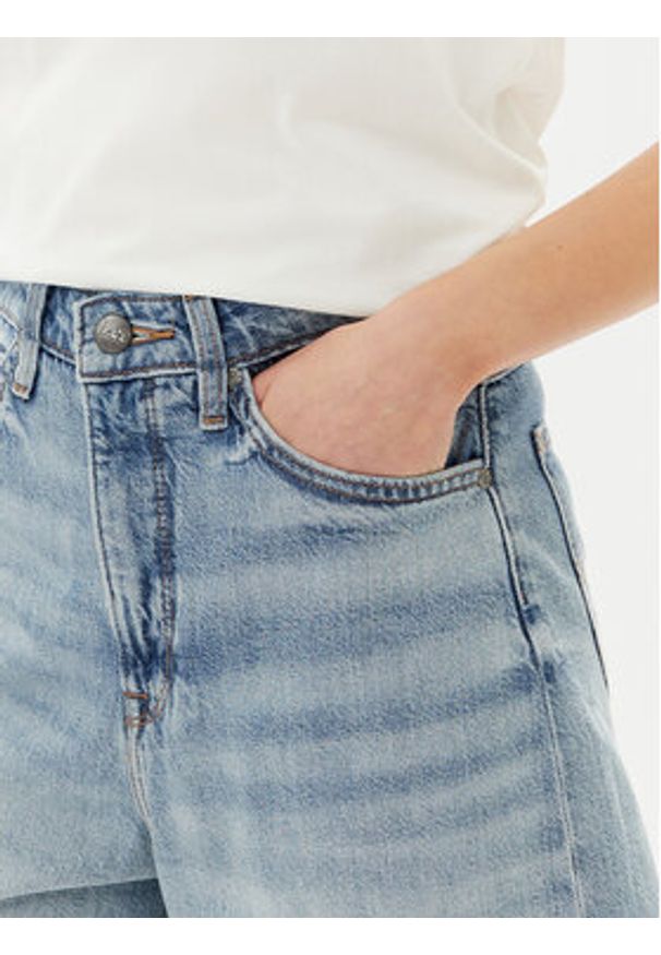 Lee Szorty jeansowe Stella 112363786 Niebieski Wide Leg. Kolor: niebieski. Materiał: bawełna