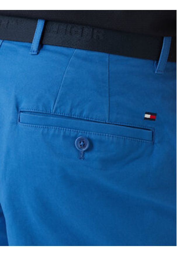 TOMMY HILFIGER - Tommy Hilfiger Komplet szorty i pasek Denton MW0MW42349 Niebieski Slim Fit. Kolor: niebieski. Materiał: bawełna