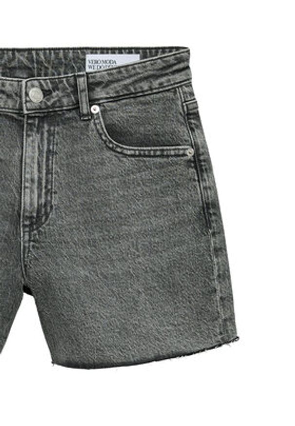 Vero Moda Szorty jeansowe Tess 10301532 Szary Regular Fit. Kolor: szary. Materiał: bawełna