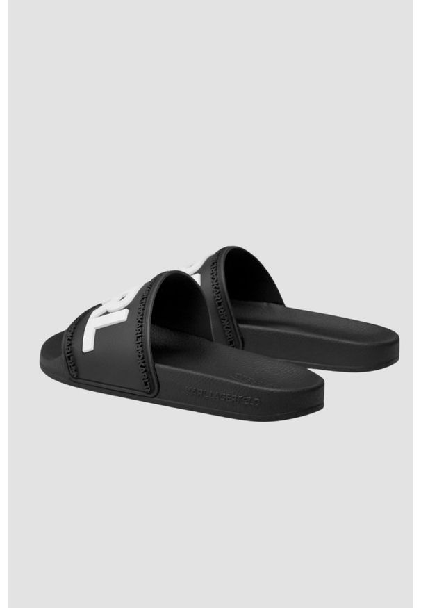 Karl Lagerfeld - KARL LAGERFELD Czarne klapki Kondo Karl Logo Slide, Rozmiar 46. Kolor: czarny