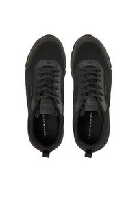 TOMMY HILFIGER - Tommy Hilfiger Sneakersy Lightweight Modern Knit Runner FM0FM05326 Czarny. Kolor: czarny. Materiał: materiał #4