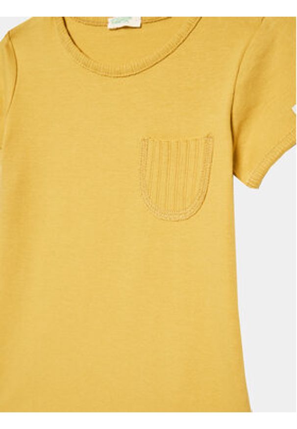 United Colors of Benetton - United Colors Of Benetton Body dziecięce 3P4ZAB00B Żółty Regular Fit. Kolor: żółty. Materiał: bawełna