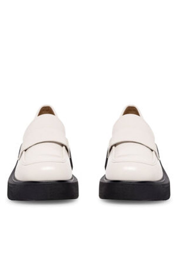 Badura Loafersy WFA2588-1Z Biały. Kolor: biały. Materiał: skóra, lakier