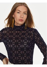 Elisabetta Franchi Body BO-014-47E2-V260 Granatowy Regular Fit. Kolor: niebieski. Materiał: syntetyk #4