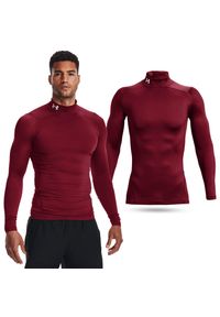 Koszulka męska termoaktywna treningowa Under Armour z długim rękawem. Kolor: czerwony. Długość rękawa: długi rękaw. Długość: długie. Sport: bieganie #1