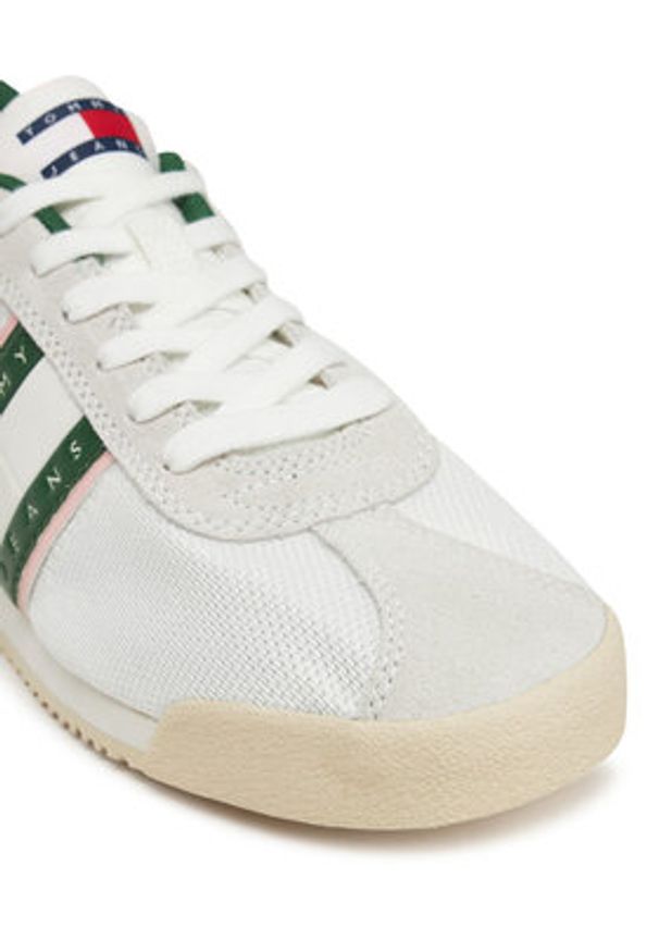 Tommy Jeans Sneakersy Tjw Low Profile Runner EN0EN02742 Biały. Kolor: biały. Materiał: zamsz, skóra