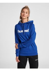 Bluza sportowa z kapturem damska Hummel Go Cotton Logo Hoodie Woman. Typ kołnierza: kaptur. Kolor: niebieski #2