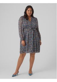 Vero Moda Curve Sukienka codzienna Mabby 10297221 Kolorowy Regular Fit. Okazja: na co dzień. Materiał: syntetyk. Wzór: kolorowy. Typ sukienki: proste. Styl: casual #3